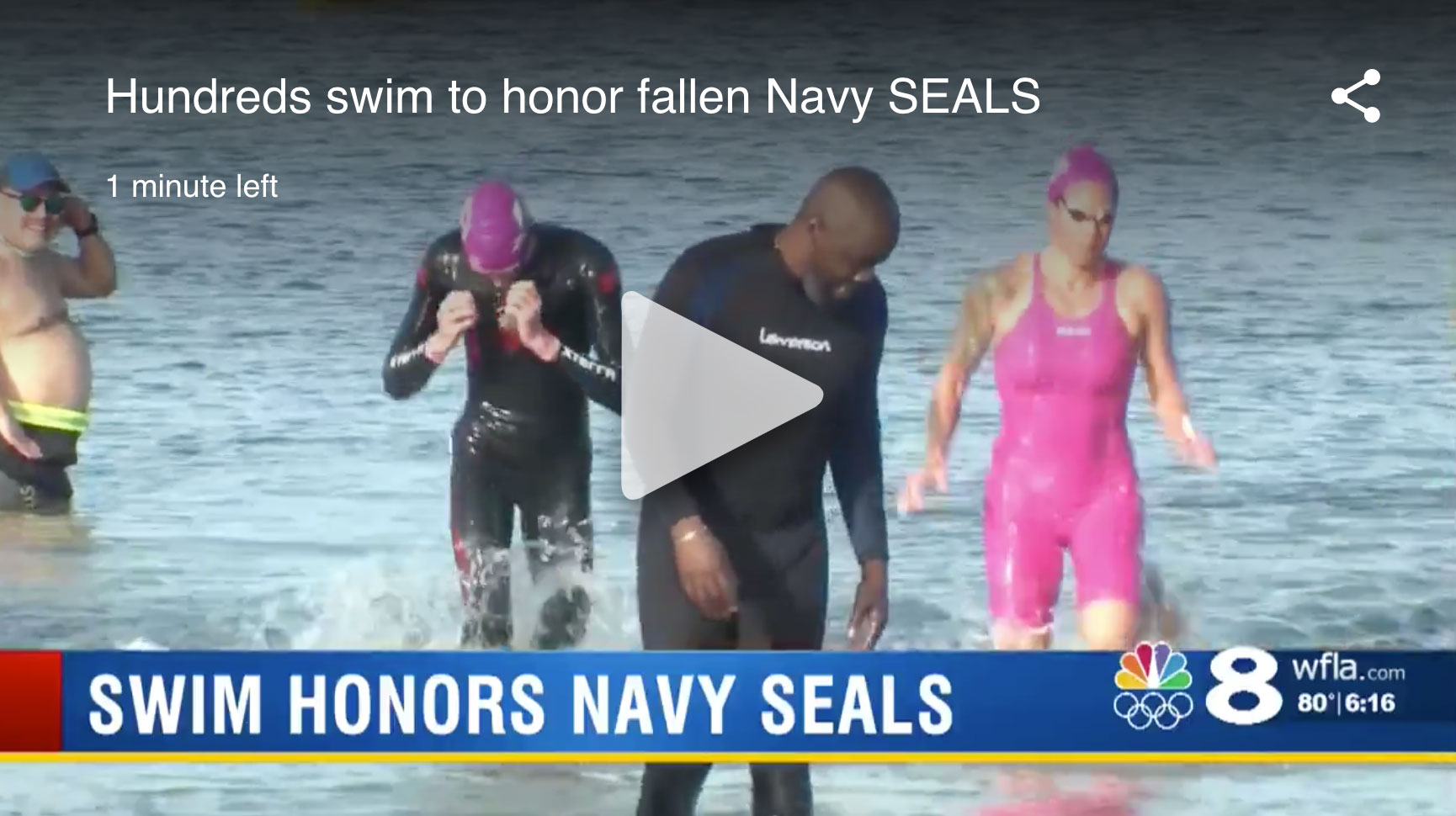 Hundreds Swim To Honor Fallen Navy SEALS | Navy SEALs